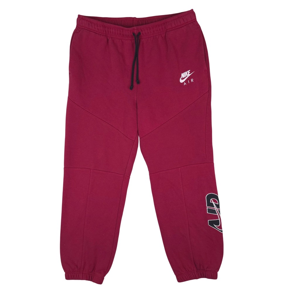 Nike Air Sweatpants Mens Large Tall Red Joggers DM6061-010 Cotton Fleece Pants